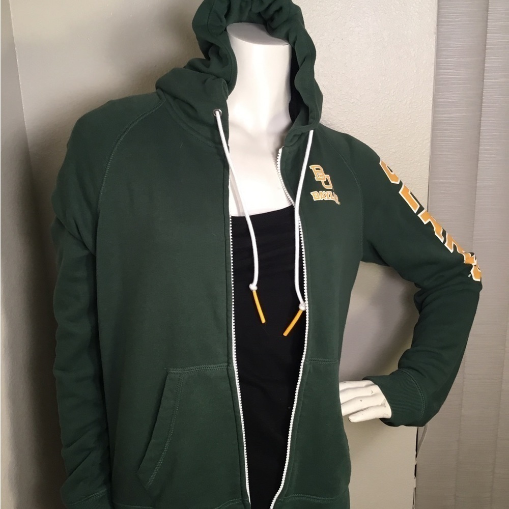 Baylor BEARS HOODED NIKE ZIPPER‎ GREEN JACKET SIZE SMALL